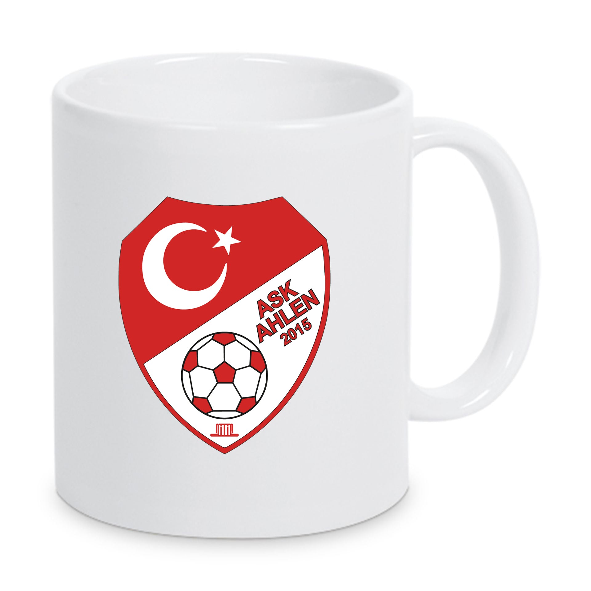 Tasse mit Logo Weiss