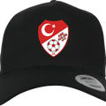 Basecap 5 Panel All Black Wappen